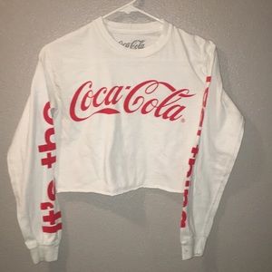 coca cold long sleeve crop top